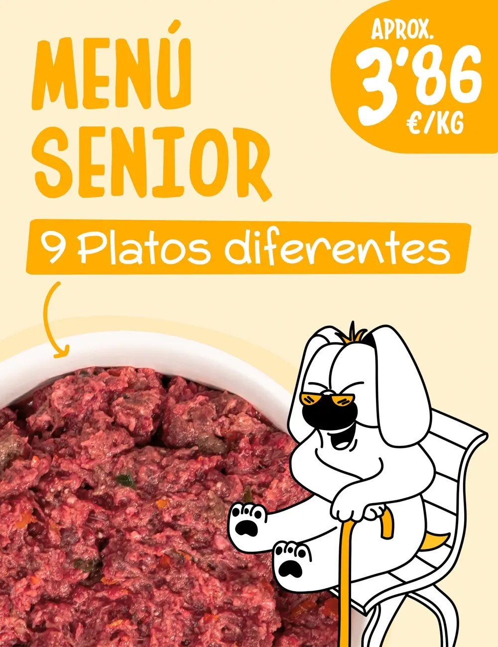 Menú Senior CRUDO 10-15kg