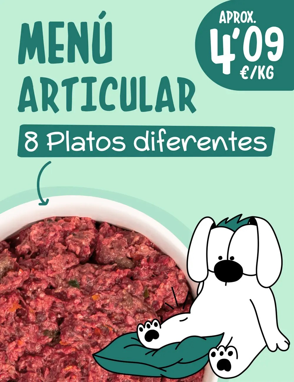 Menú Articular CRUDO 10-15kg