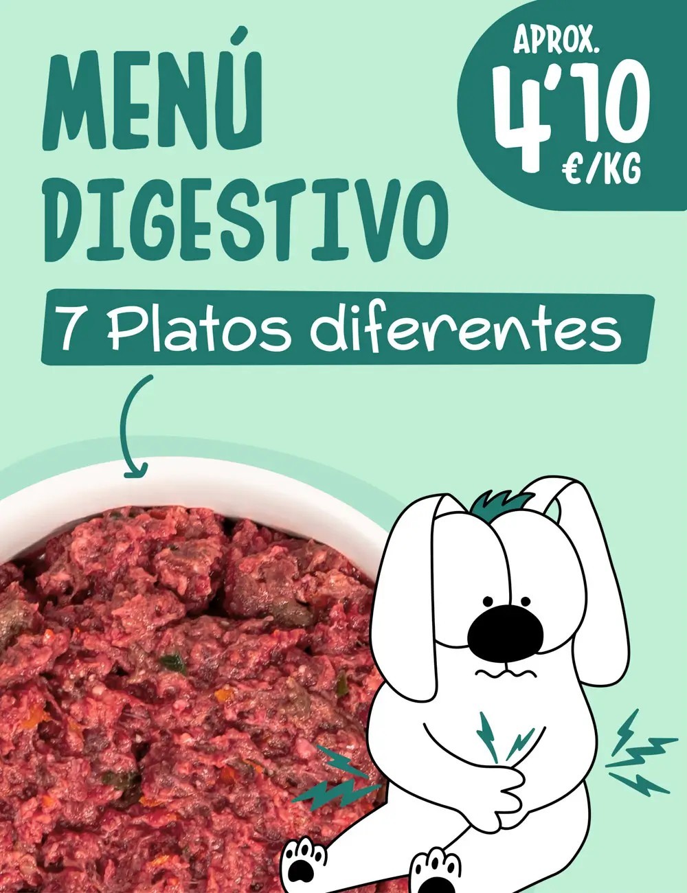 Menú Digestivo  CRUDO 10-15kg