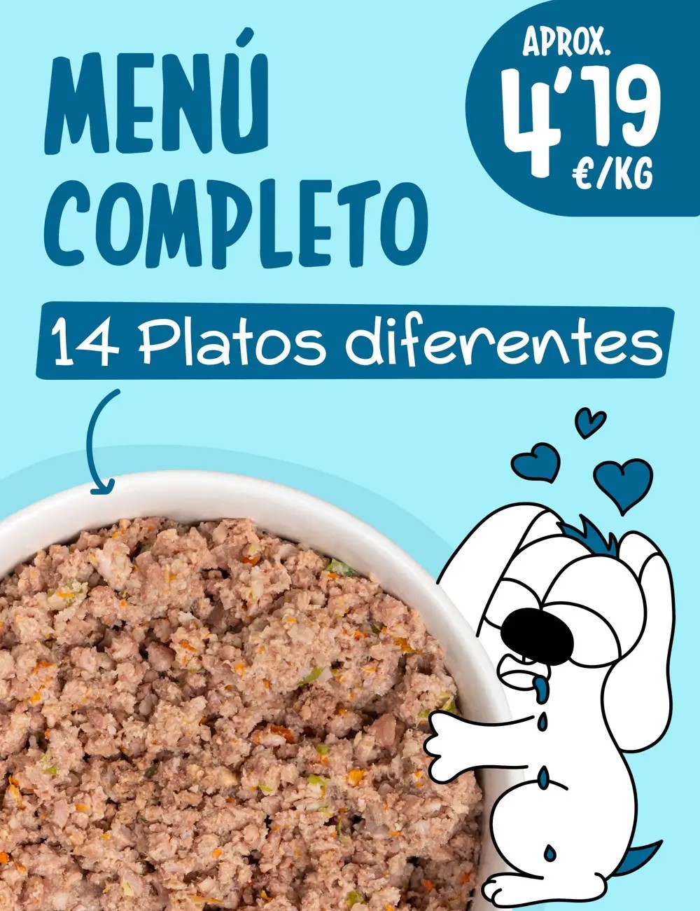 Menú Completo COCINADO 15kg