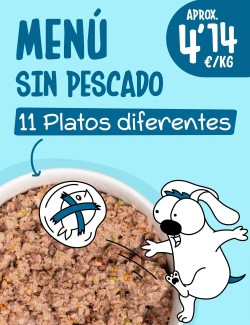 Menú Sin Pescado COCINADO 15kg