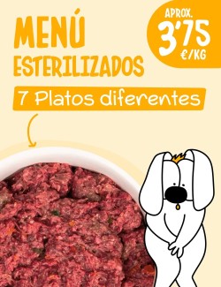 Menú Esterilizados CRUDO 15kg