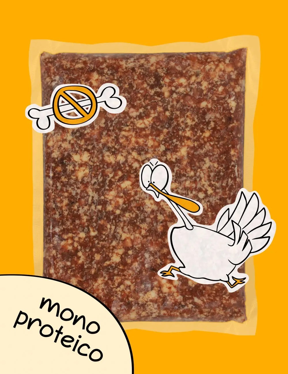 Pavo sin Hueso CRUDO