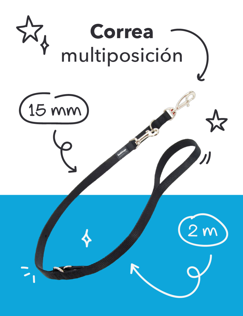 REDDINGO CORREA MULTIPOSICION LISA 15MMx2M