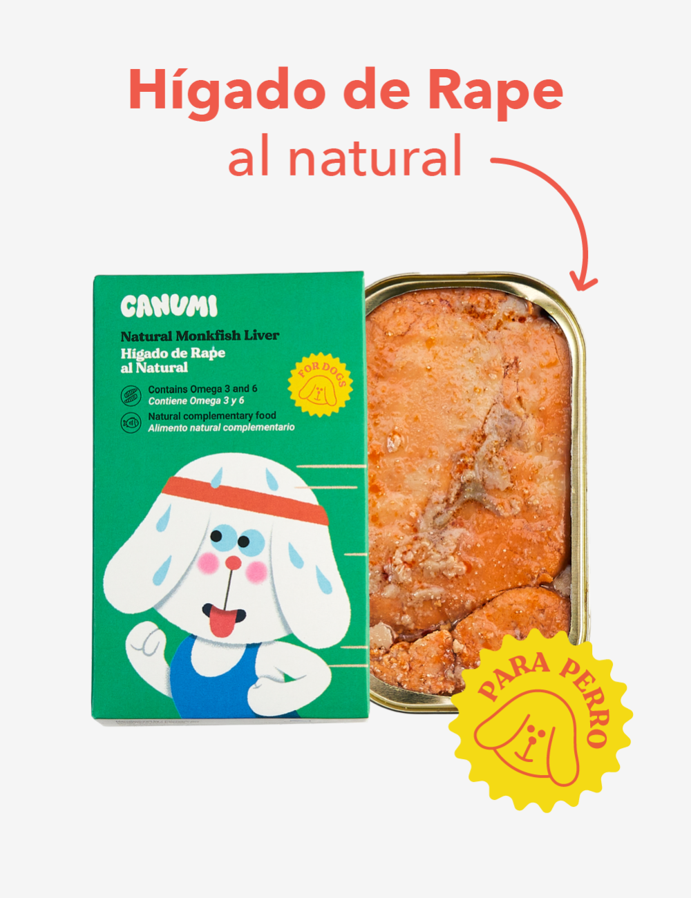 CANUMI HIGADO DE RAPE AL NATURAL PERRO