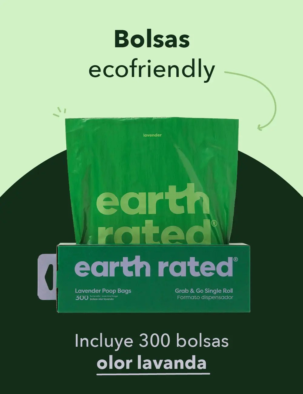 EARTH RATED BOLSAS ECO-FRIENDLY 300 BOLSAS LAVANDA
