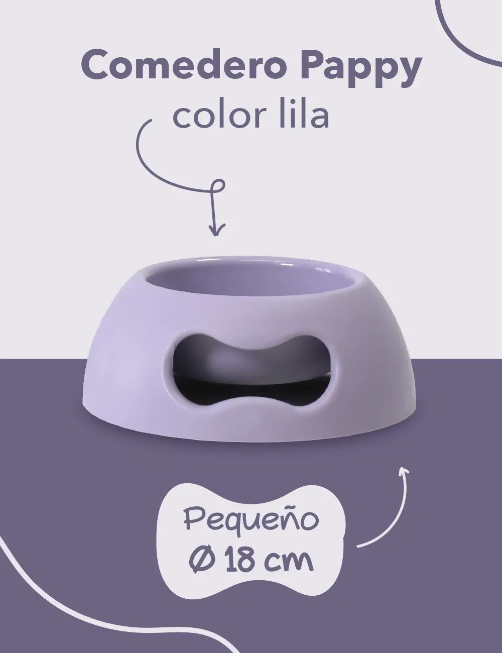 UNITED PETS COMEDERO PAPPY PEQUEÑO 18CM