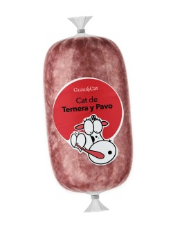 Plato de Ternera y Pavo Crudo - Comida Natural para tu Gato