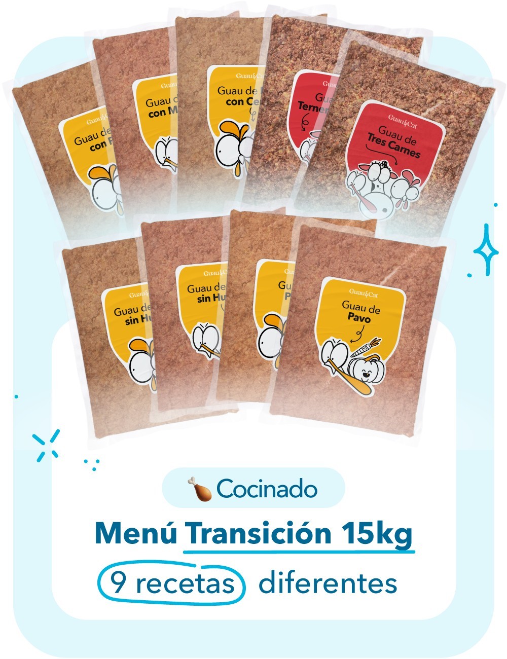 Menú TRANSICIÓN Cocinado 15kg