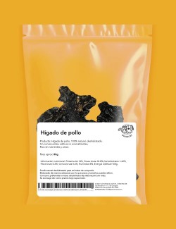 Snack Hígado de Pollo - Snacks Deshidratados para Perros y Gatos