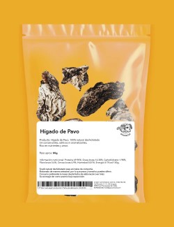 Snack Hígado de Pavo Snacks Deshidratados para Perros y Gatos
