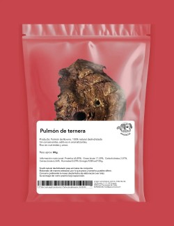 Snack Pulmón de Ternera - Snacks Deshidratados para Perros y Gatos