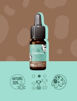 Candidtails aceite de cañamo con CBD para perros medidanos