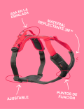 NON-STOP DOGWEAR RAMBLE HARNESS NEGRO/ROSA