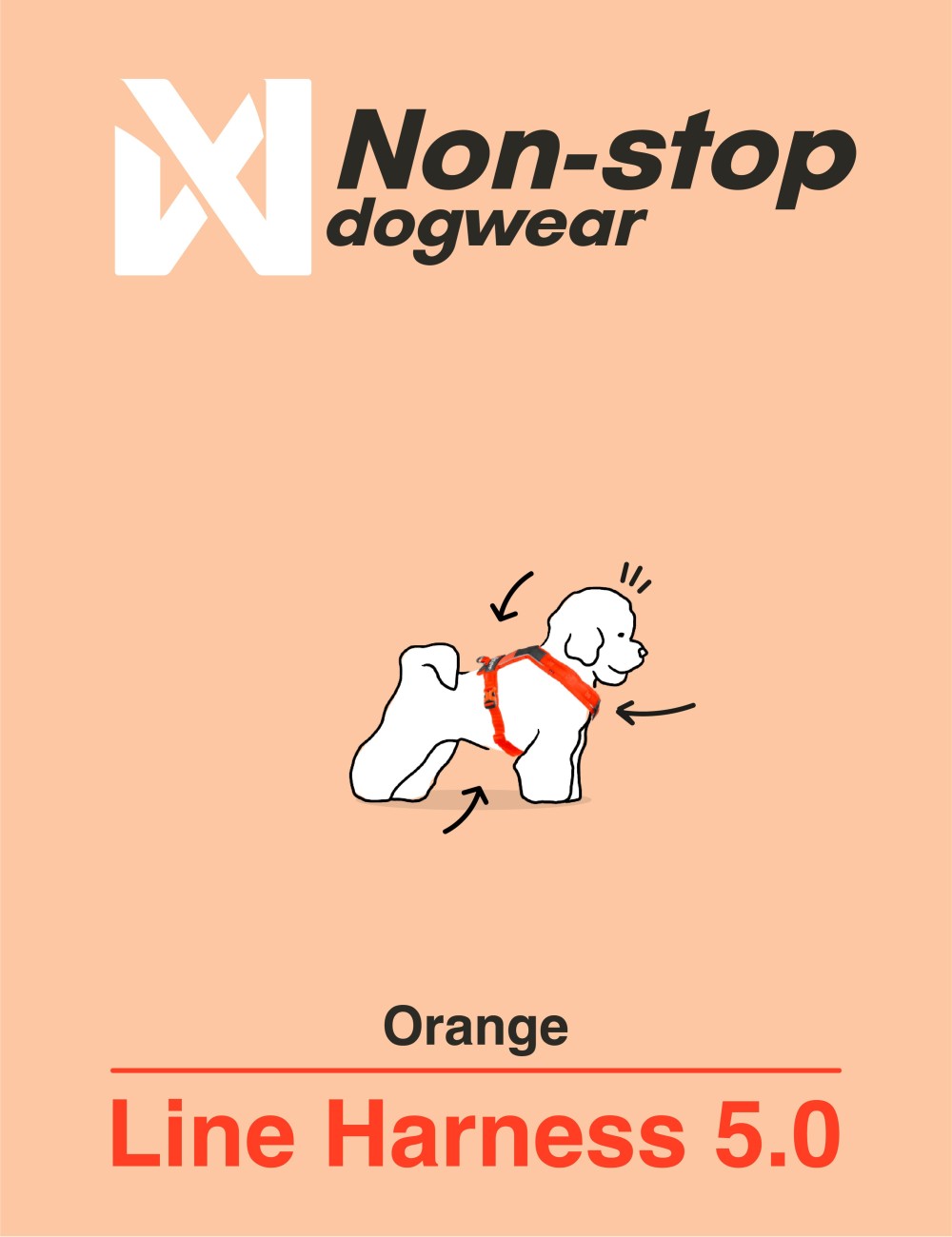 NON-STOP DOGWEAR LINE HARNESS 5.0 NARANJA