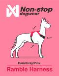 NON-STOP DOGWEAR RAMBLE HARNESS NEGRO/ROSA