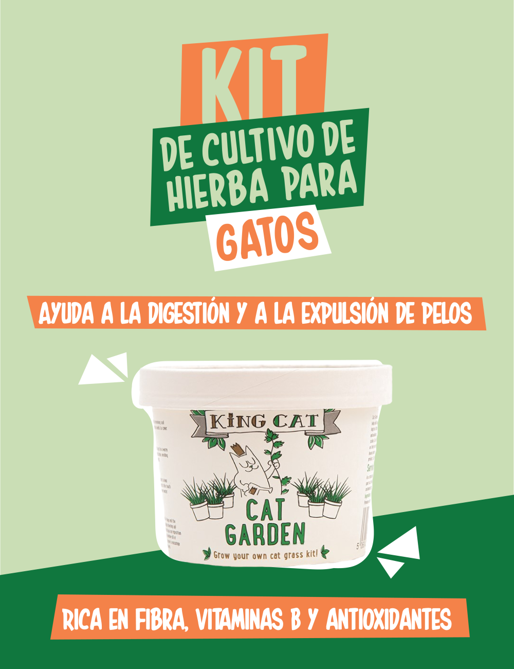 KING CATNIP Kit de cultivo de hierba para gatos