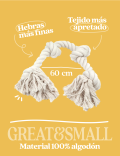 Great&Small Cuerda con forma de hueso con 4 nudos 60cm