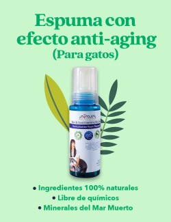 ARAVA ESPUMA REVITALIZANTE DE PIEL Y PELAJE PARA GATOS - SIN ENJUAGUE